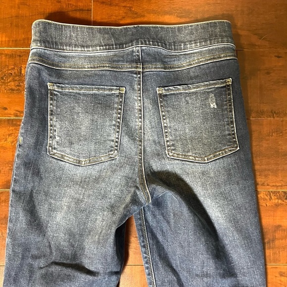 SPANX Denim Leggings Pants High Rise Blue Jean Size Medium - Picture 5 of 10